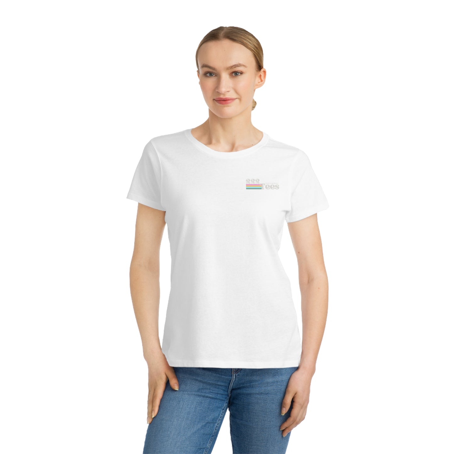 Floral Quote Organic Women's Classic T-Shirt - Made New, Psalm 51:10