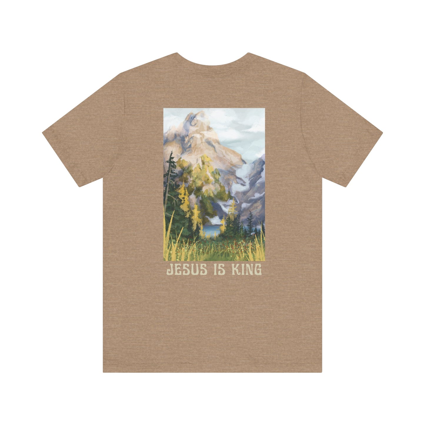 Jesus Is King Unisex Tee, Inspirational Christian Shirt, Casual Everyday Wear, Gifts for Believers, Faith-Based Apparel