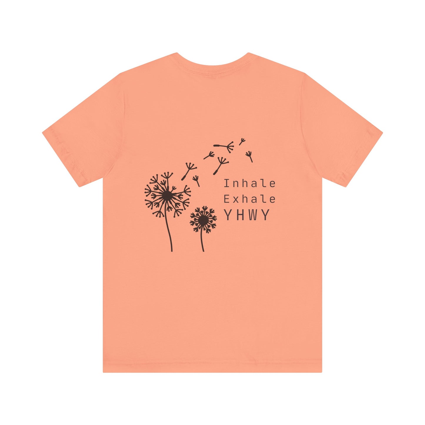 Inhale Exhale Graphic Tee - Unisex White Jersey T-Shirt for Mindfulness and Relaxation
