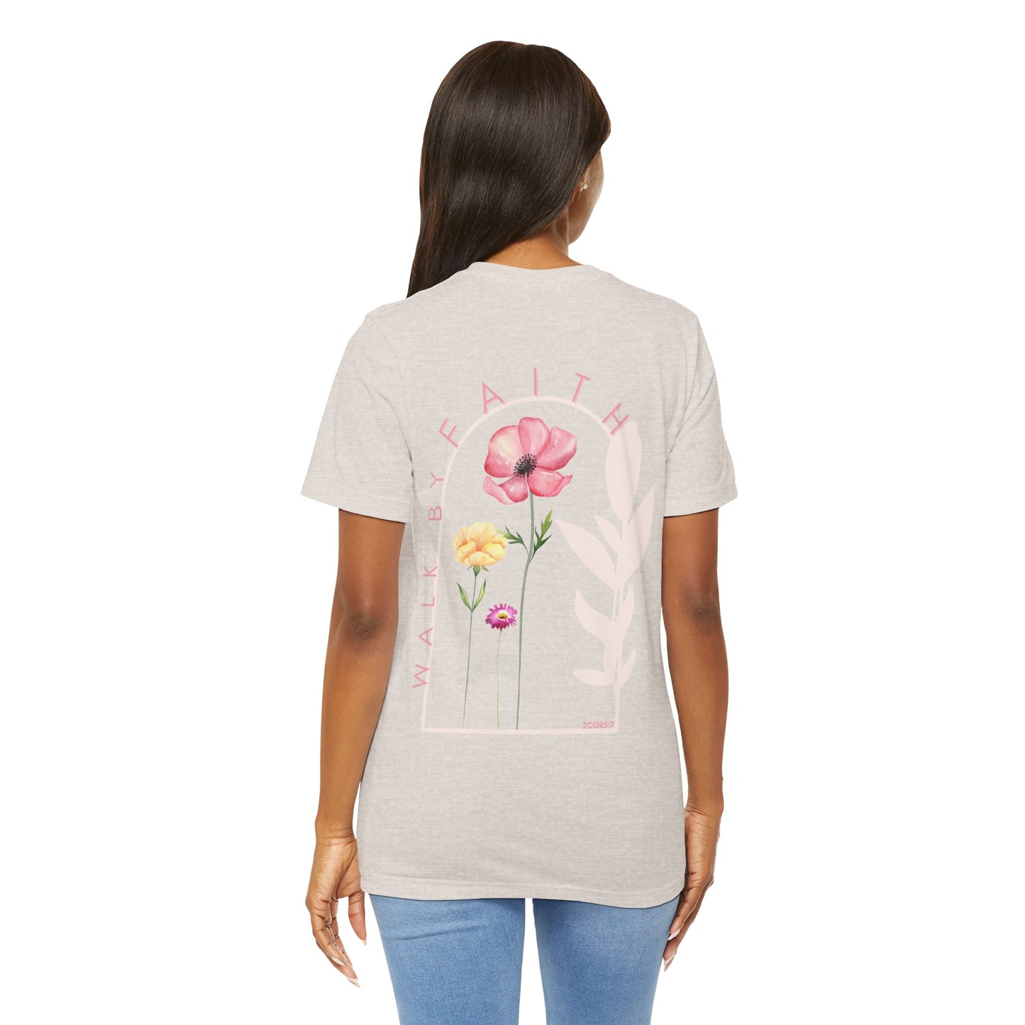 Floral Inspirational Tee, Motivational T-Shirt for Everyday Wear, Gift for Friends, Summer Apparel, Faith-Based Top