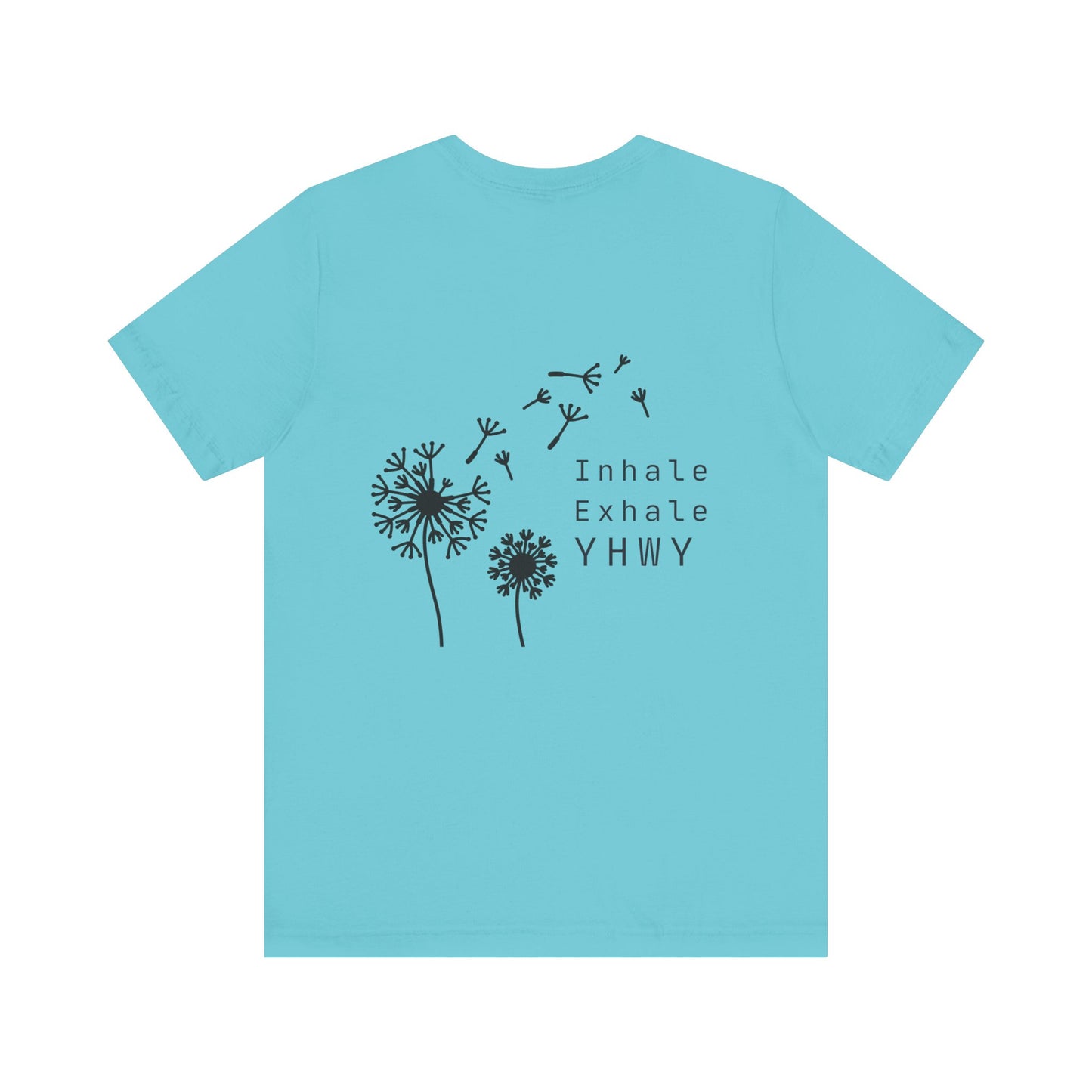 Inhale Exhale Graphic Tee - Unisex White Jersey T-Shirt for Mindfulness and Relaxation