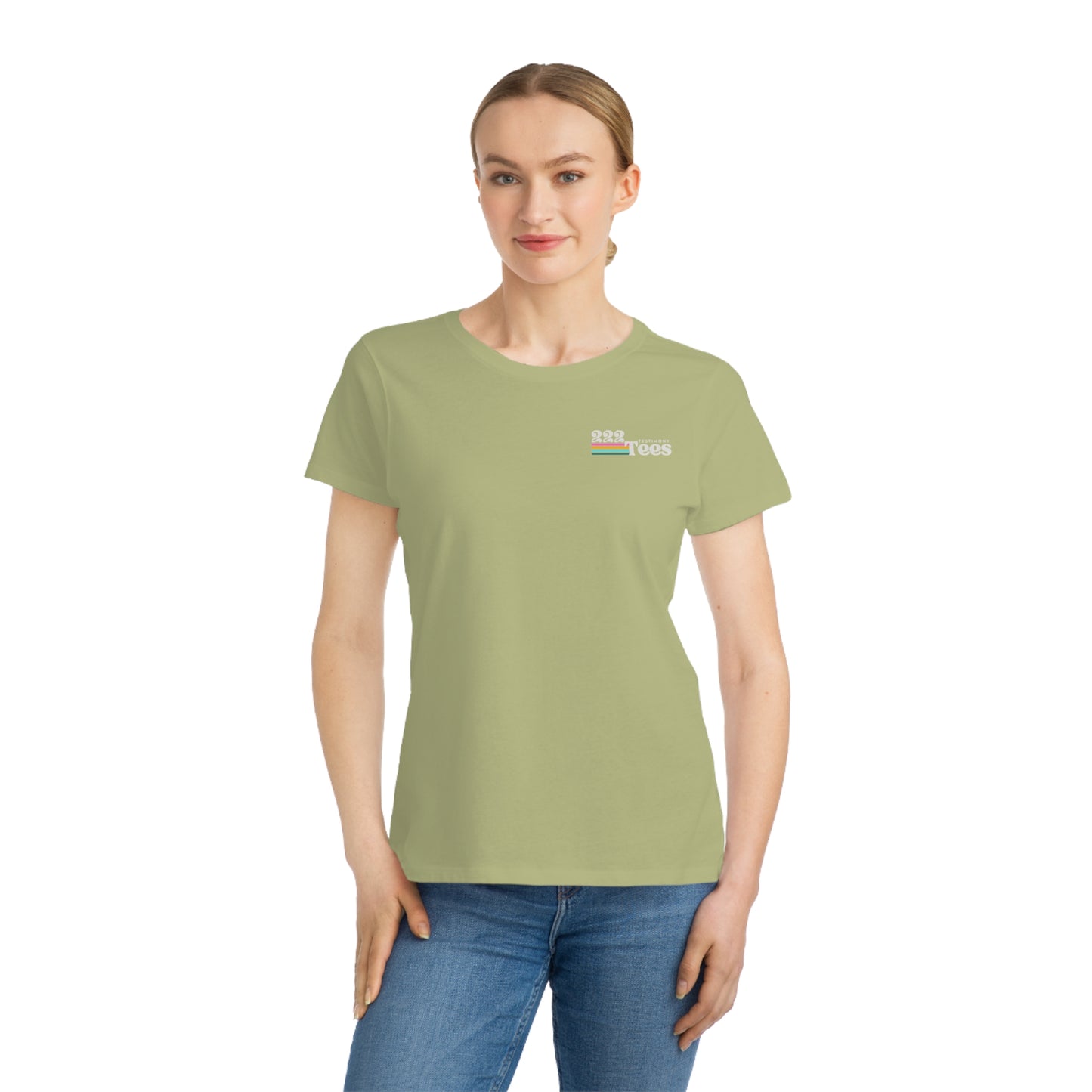 Floral Quote Organic Women's Classic T-Shirt - Made New, Psalm 51:10