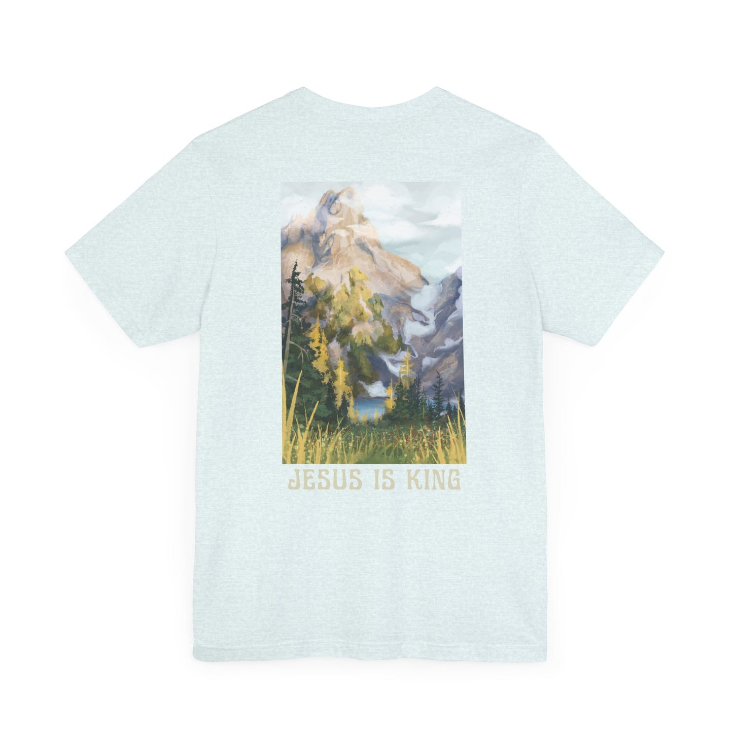 Jesus Is King Unisex Tee, Inspirational Christian Shirt, Casual Everyday Wear, Gifts for Believers, Faith-Based Apparel