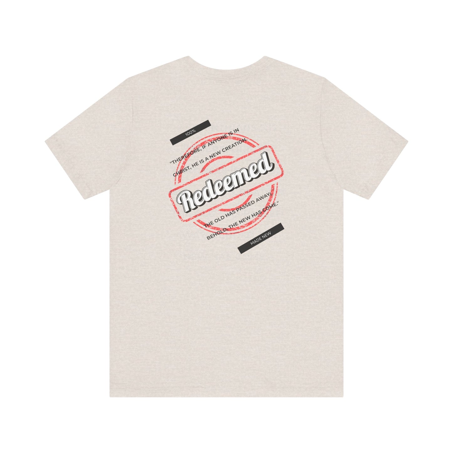 Unisex Jersey Short Sleeve Tee - 'REDEEM' Inspirational Graphic Shirt