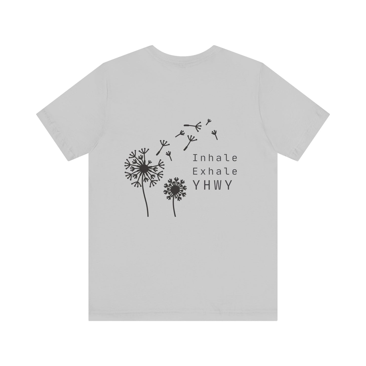 Inhale Exhale Graphic Tee - Unisex White Jersey T-Shirt for Mindfulness and Relaxation