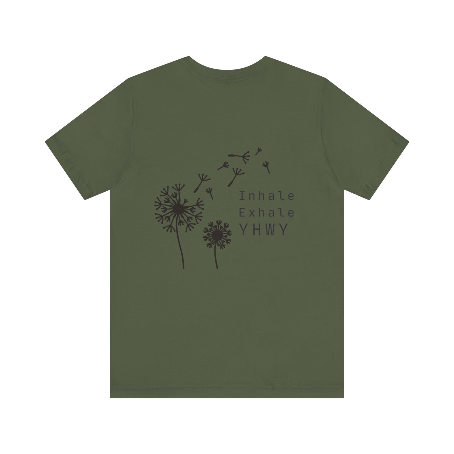 Inhale Exhale Graphic Tee - Unisex White Jersey T-Shirt for Mindfulness and Relaxation