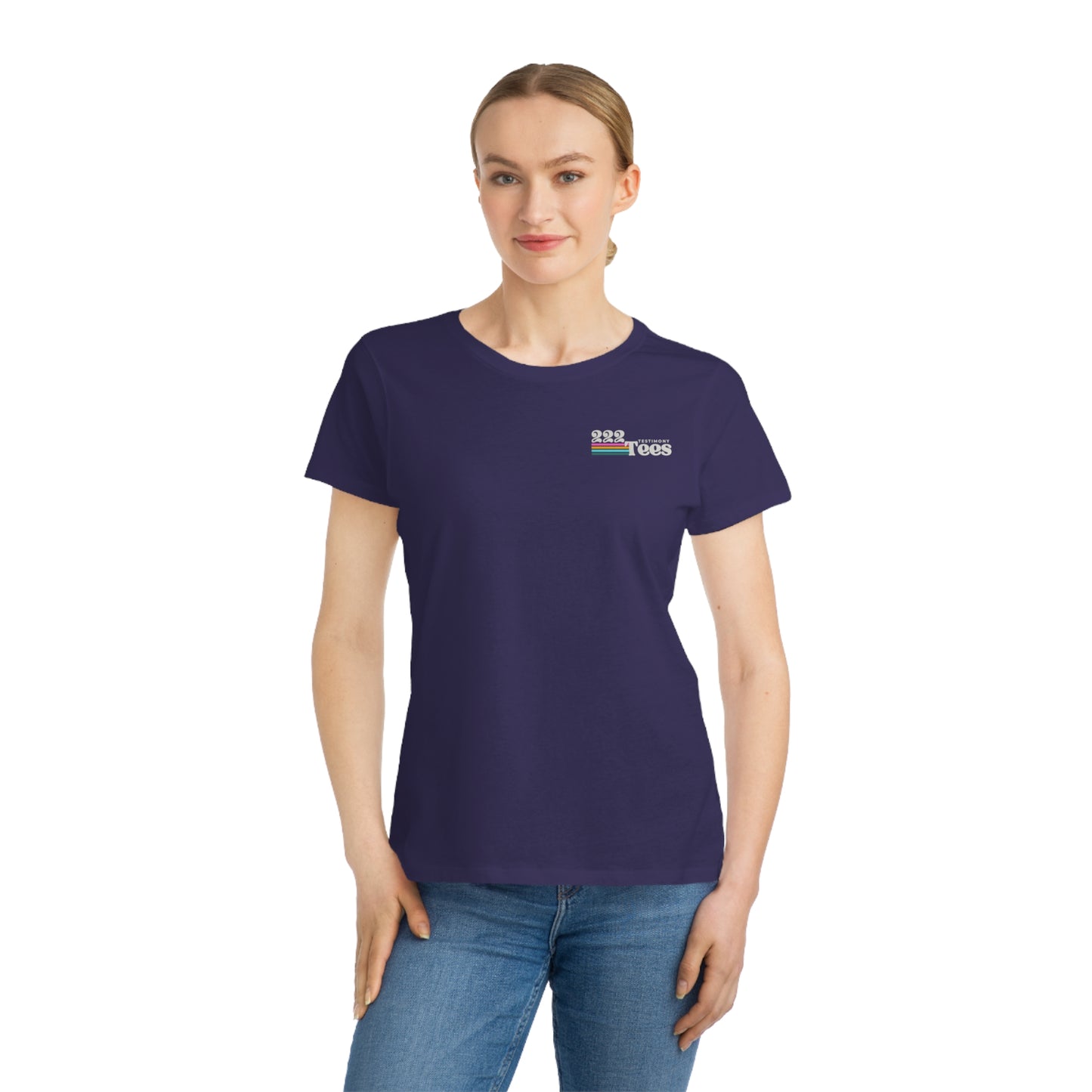 Floral Quote Organic Women's Classic T-Shirt - Made New, Psalm 51:10