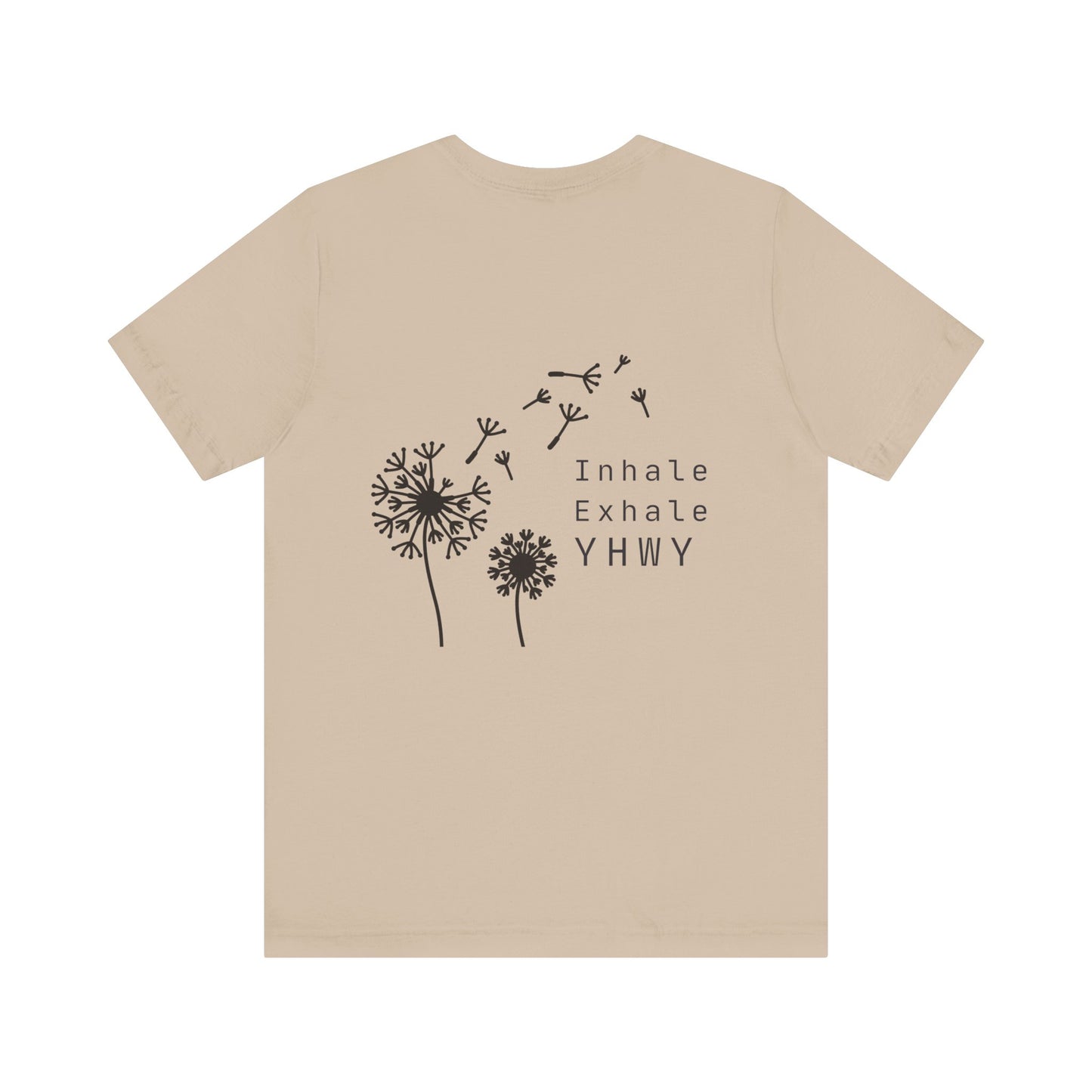 Inhale Exhale Graphic Tee - Unisex White Jersey T-Shirt for Mindfulness and Relaxation