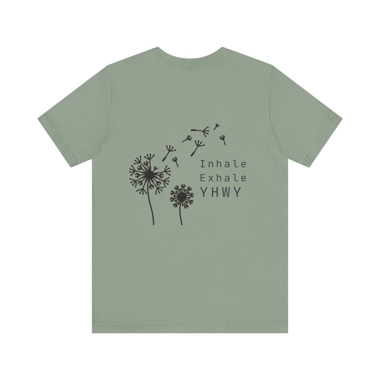 Inhale Exhale Graphic Tee - Unisex White Jersey T-Shirt for Mindfulness and Relaxation