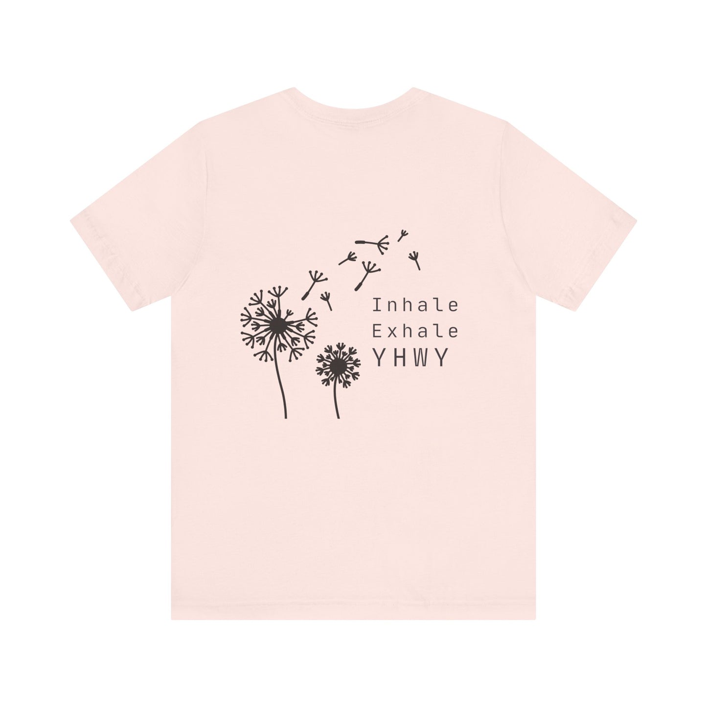 Inhale Exhale Graphic Tee - Unisex White Jersey T-Shirt for Mindfulness and Relaxation