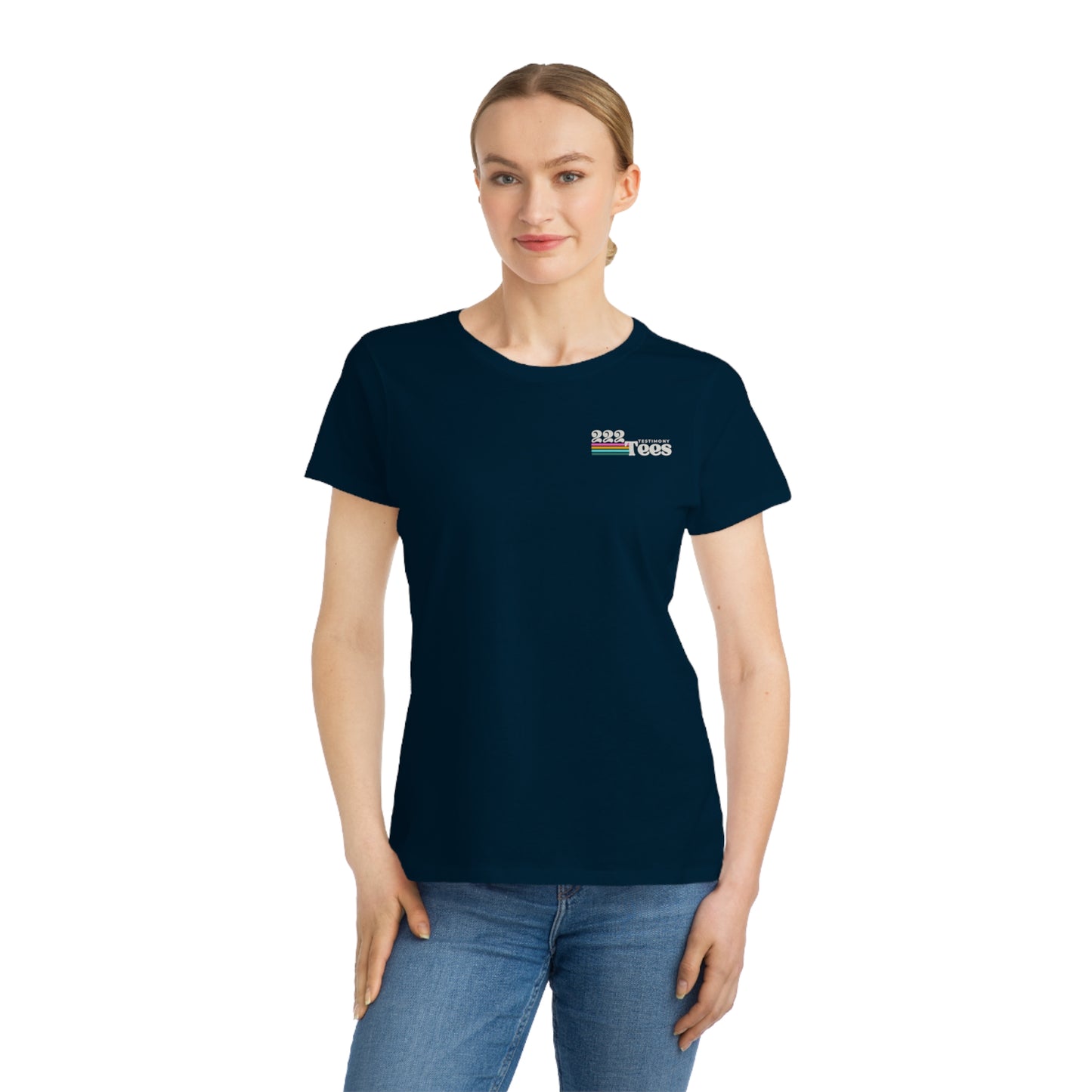 Floral Quote Organic Women's Classic T-Shirt - Made New, Psalm 51:10