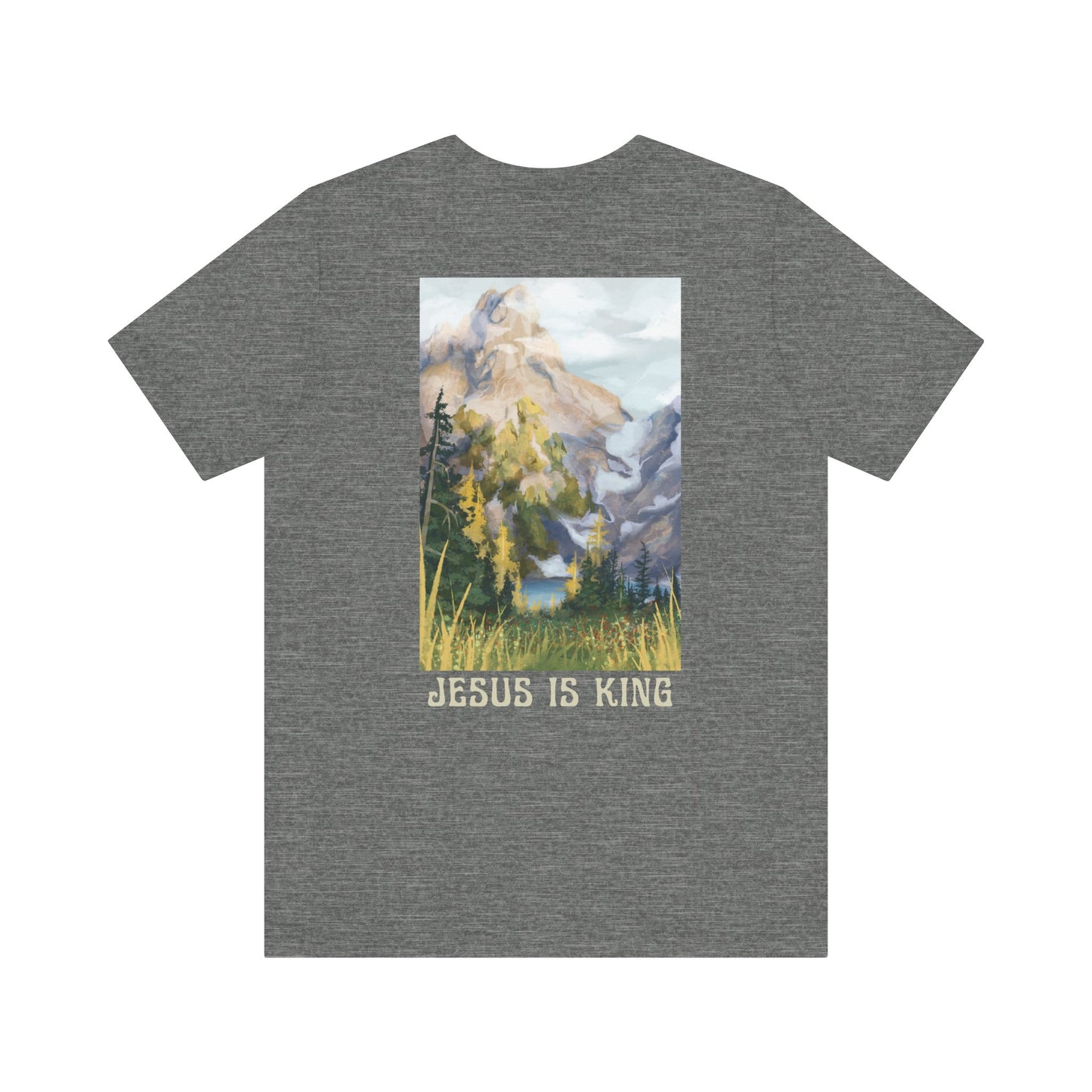 Jesus Is King Unisex Tee, Inspirational Christian Shirt, Casual Everyday Wear, Gifts for Believers, Faith-Based Apparel
