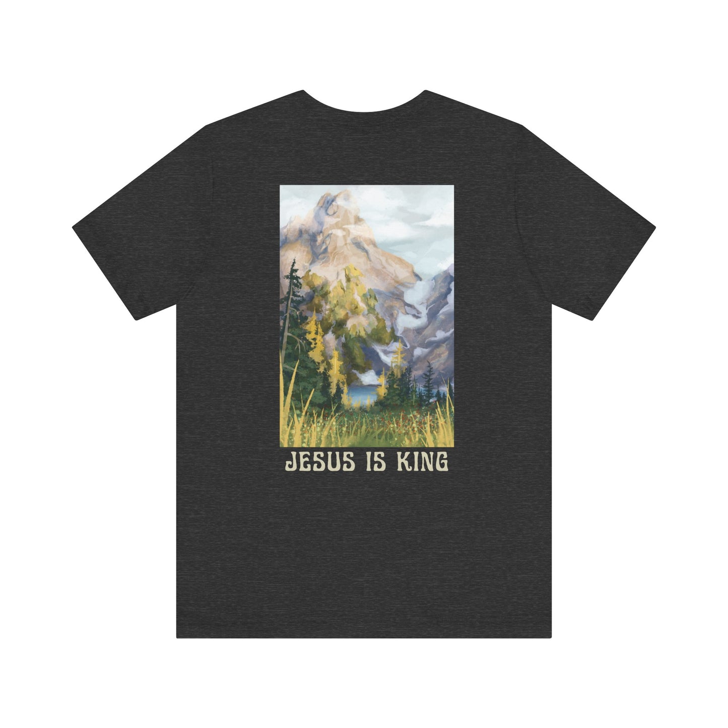 Jesus Is King Unisex Tee, Inspirational Christian Shirt, Casual Everyday Wear, Gifts for Believers, Faith-Based Apparel