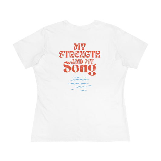 Inspirational Women's Cotton Tee - 'My Strength and My Song', Faith-Based Apparel, Gift for Her, Bible Verse Shirt, Everyday Comfort, [...]