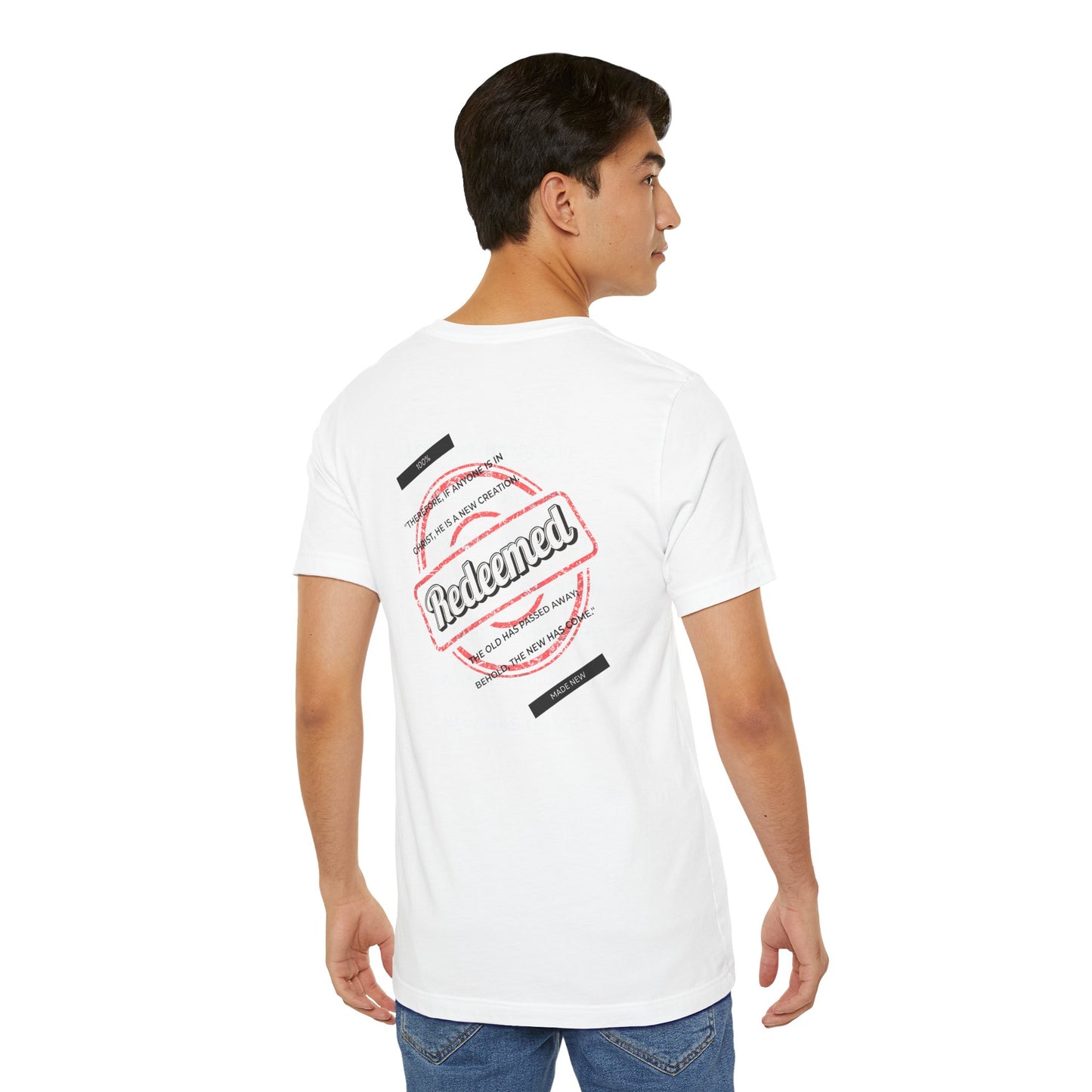 Unisex Jersey Short Sleeve Tee - 'REDEEM' Inspirational Graphic Shirt