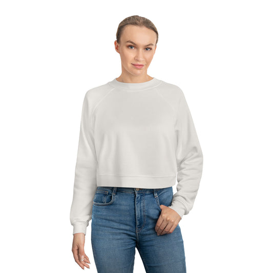 Sunrise Mountain Women's Cropped Fleece Pullover, Cozy Sweatshirt for Casual Outings, Gift for Her, Trendy Fall Layering, Festival Fashion