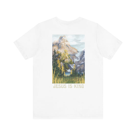Jesus Is King Unisex Tee, Inspirational Christian Shirt, Casual Everyday Wear, Gifts for Believers, Faith-Based Apparel